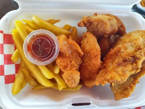 Deditos de pollo con papas fritas (Mediano)